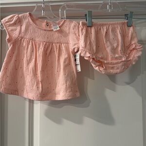Carter's Pink Baby Outfit with Dotted Pattern